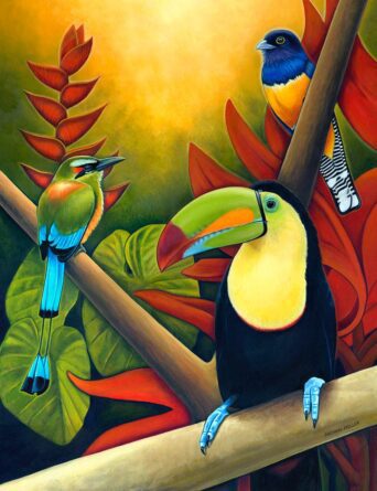 Tropical Birds - Costa Rican Art by Nathan Miller